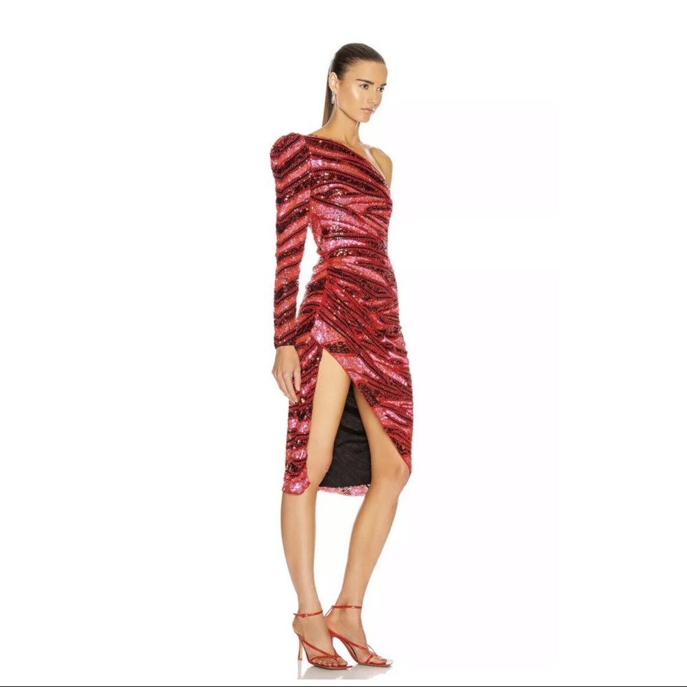Rêve Riche Fabienne Midi Dress Red Zebra Luxury - Picture 2 of 8